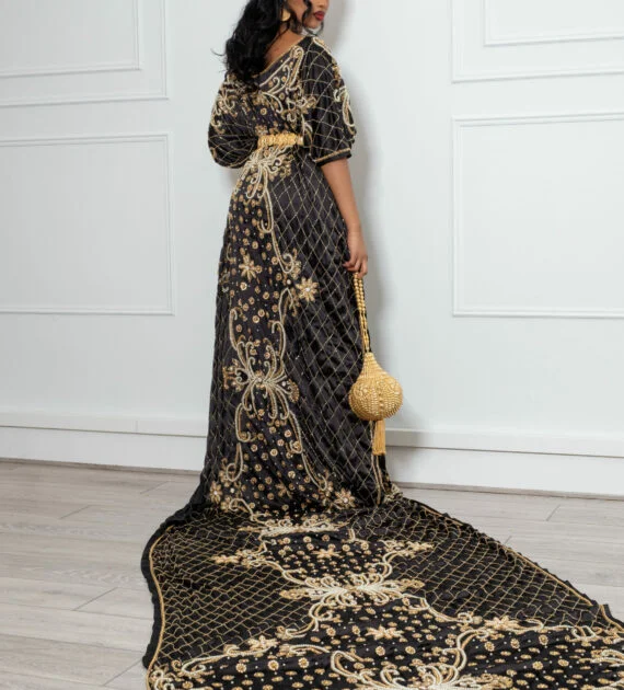 Lulul Bridal Dirac in Black & Gold - Image 3