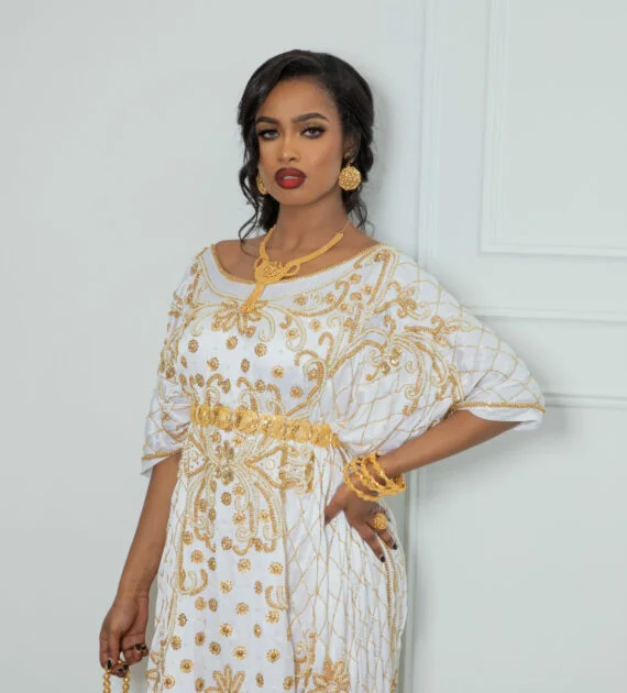 Lulul Collection Bridal Dirac - White & Gold - Image 2