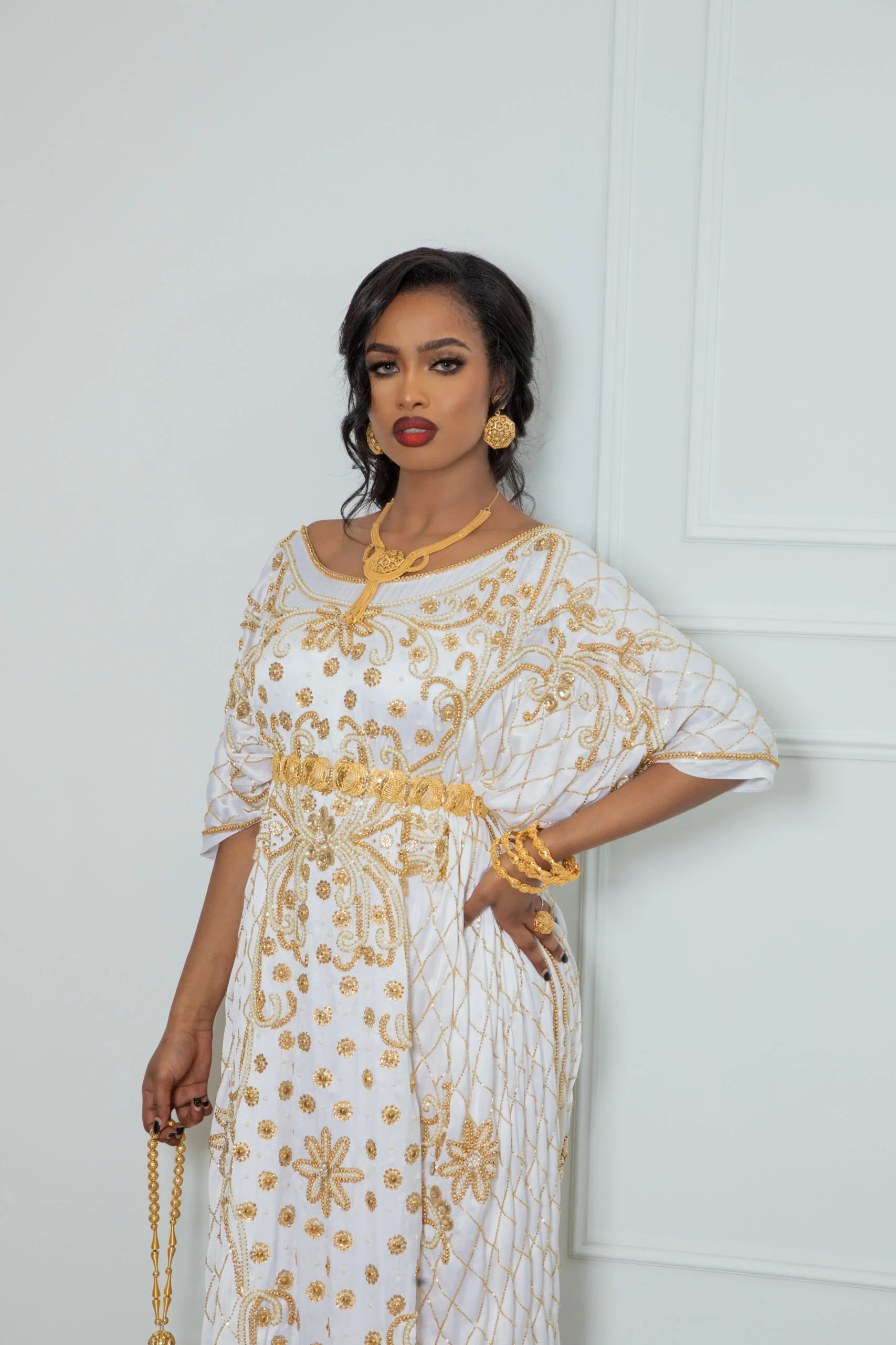 Lulul Collection Bridal Dirac - White & Gold - Image 2