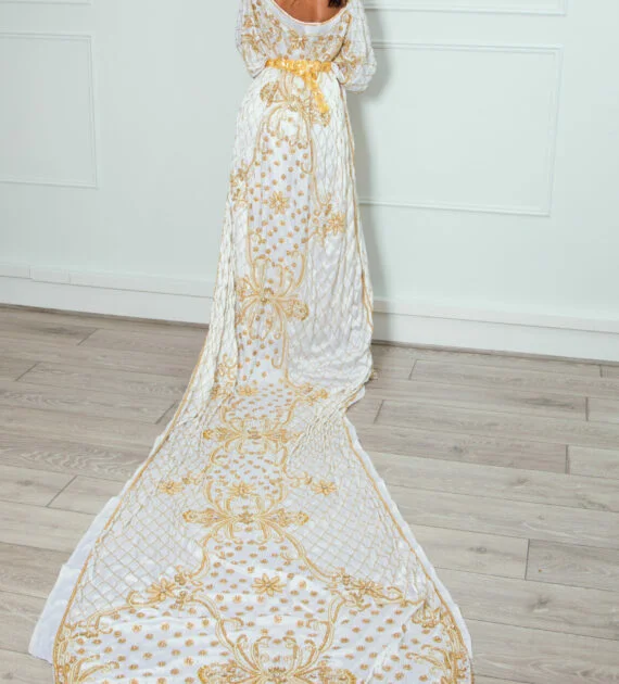 Lulul Collection Bridal Dirac - White & Gold - Image 3