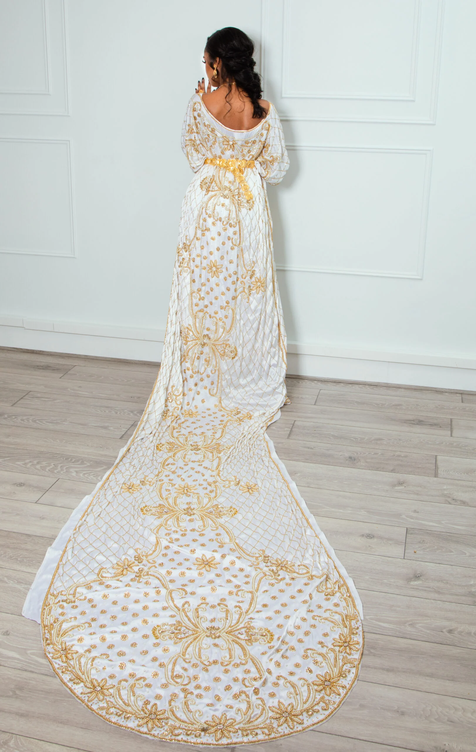 Lulul Collection Bridal Dirac - White & Gold - Image 3