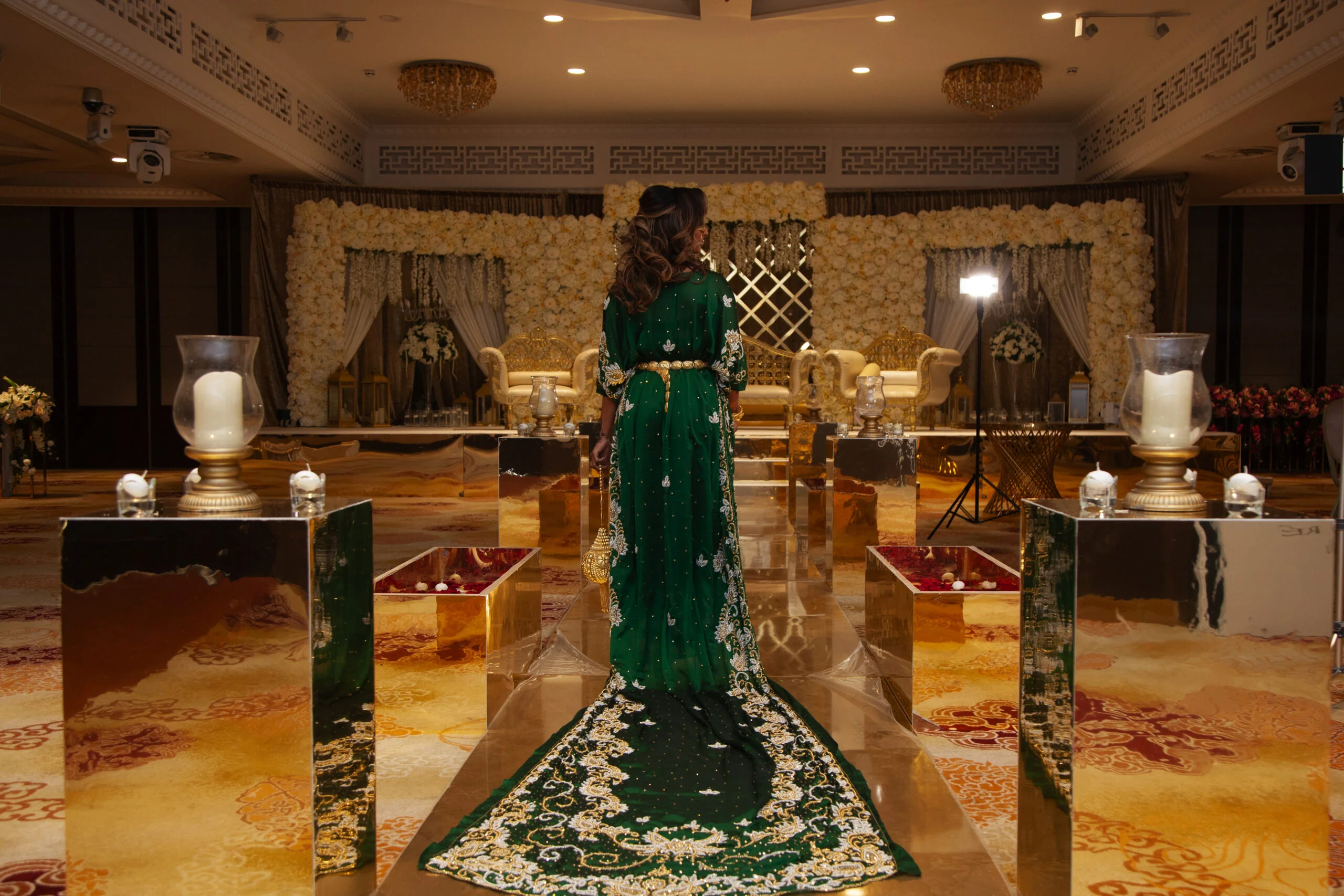 Emerald Green & Gold Long Dirac - Image 3