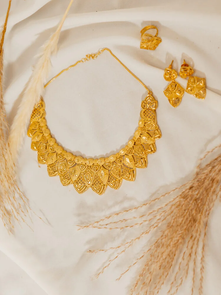 Gold-plated Earring & Necklace Set
