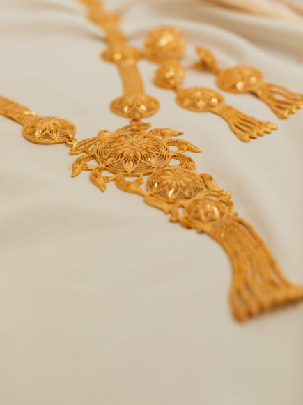 Gold-Plated Necklace and Earrings Set