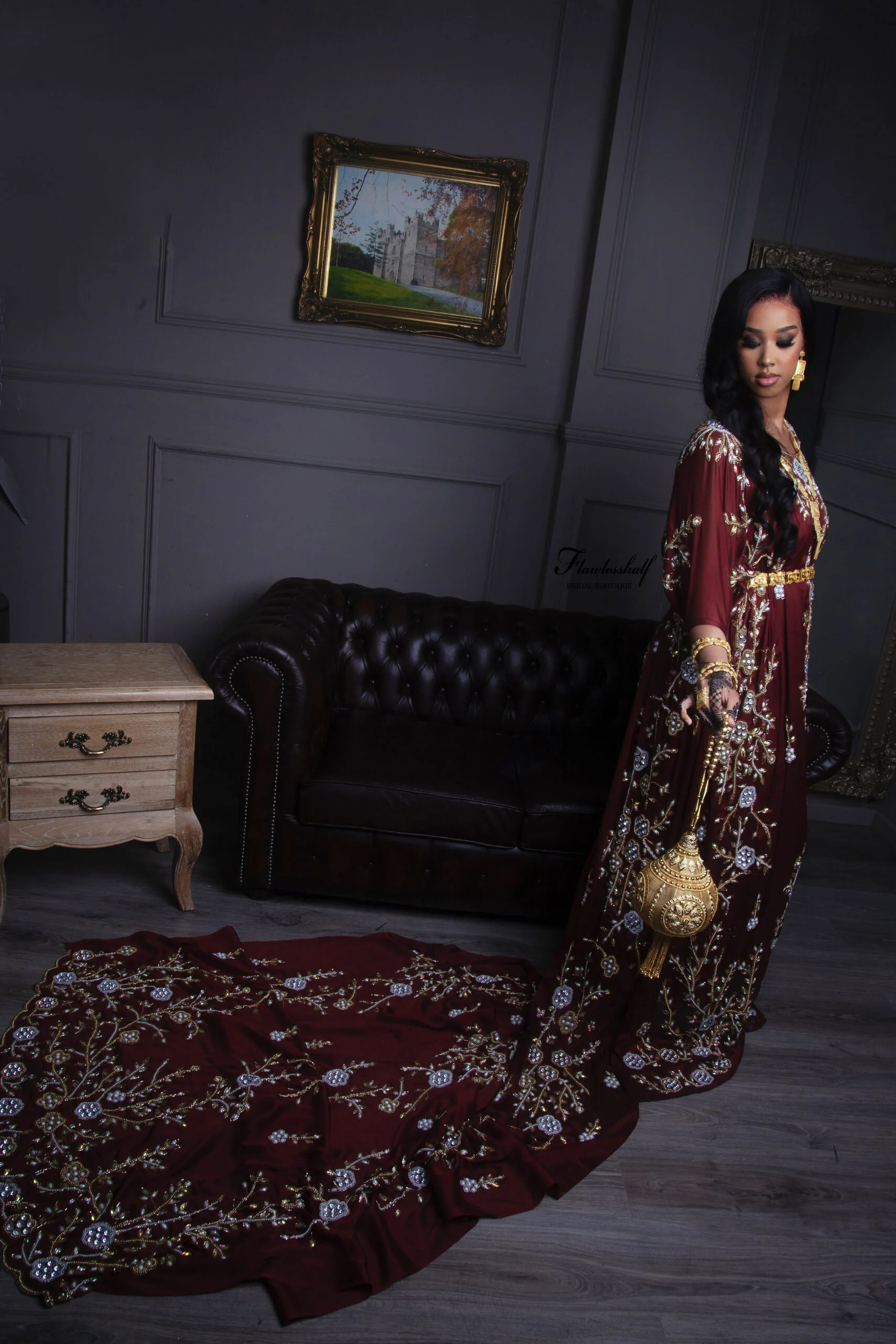 ASHKARO Dirac in Burgundy "Yasmine"