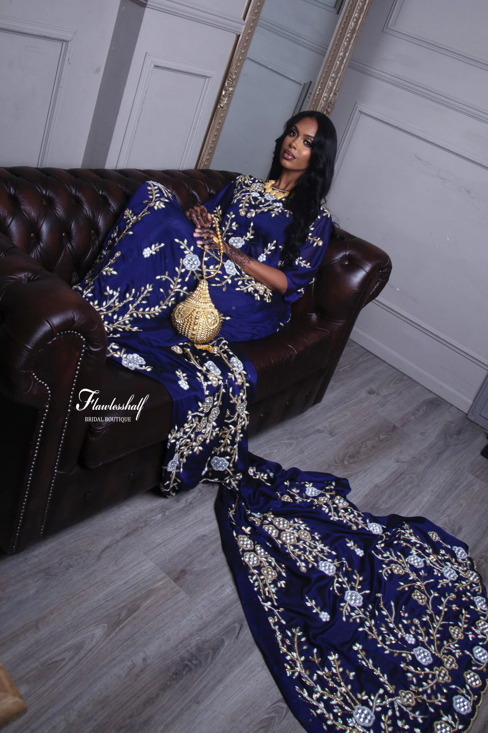 Ashkaro Bridal Dirac Navy Blue "HAMDI" - Image 2
