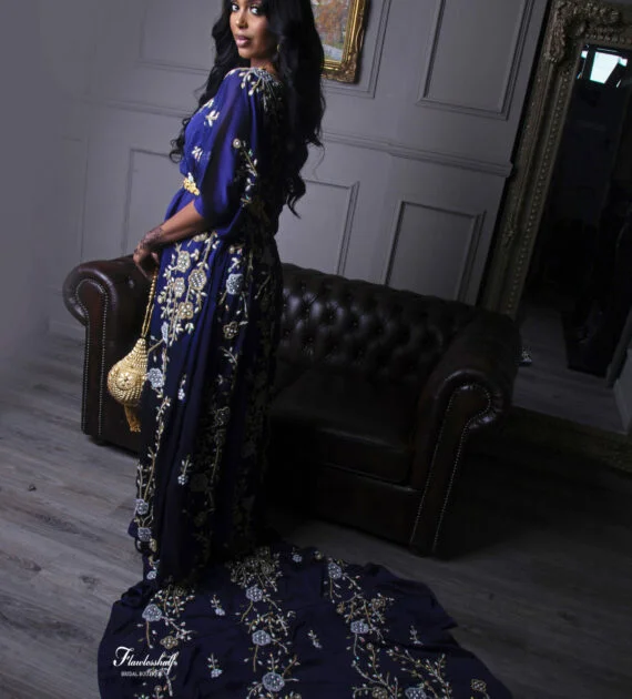 Ashkaro Bridal Dirac Navy Blue "HAMDI" - Image 3