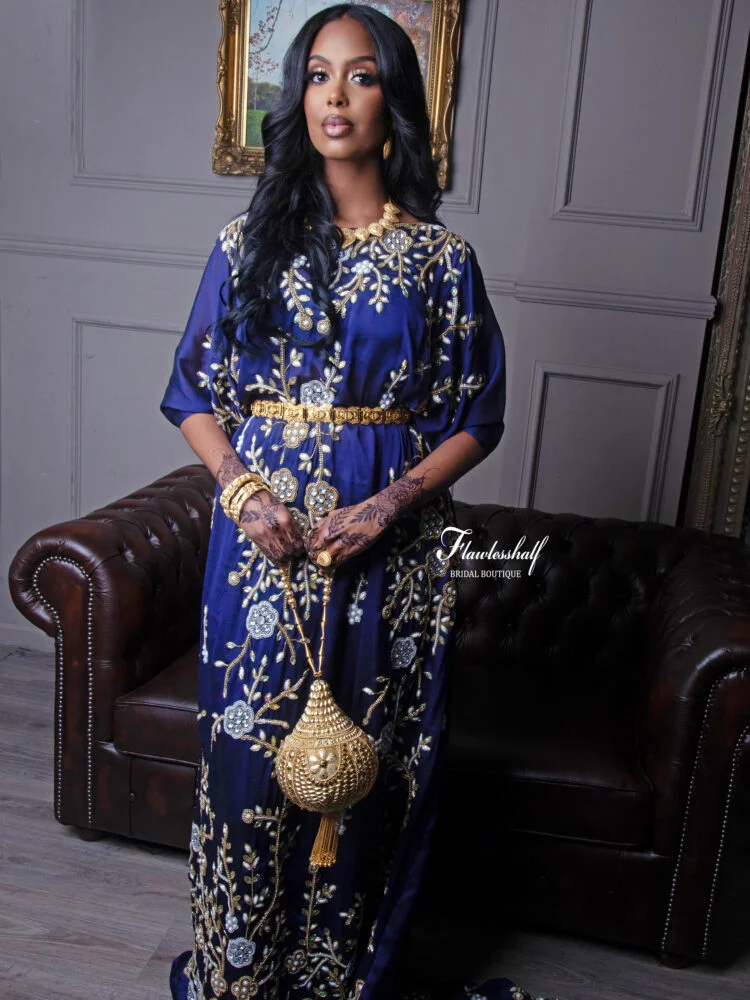 Ashkaro Bridal Dirac Navy Blue "HAMDI"