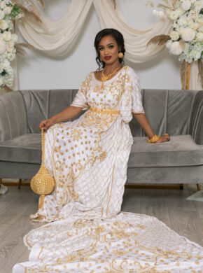 Lulul Collection Bridal Dirac – White & Gold