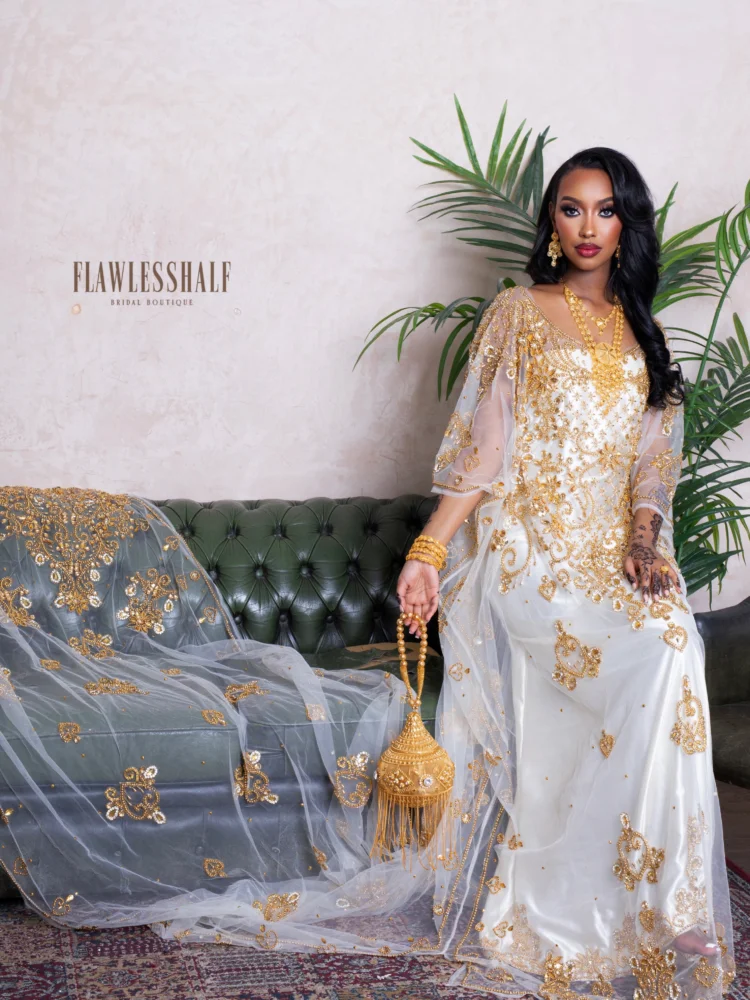 Jamilah Collection in off White and Gold