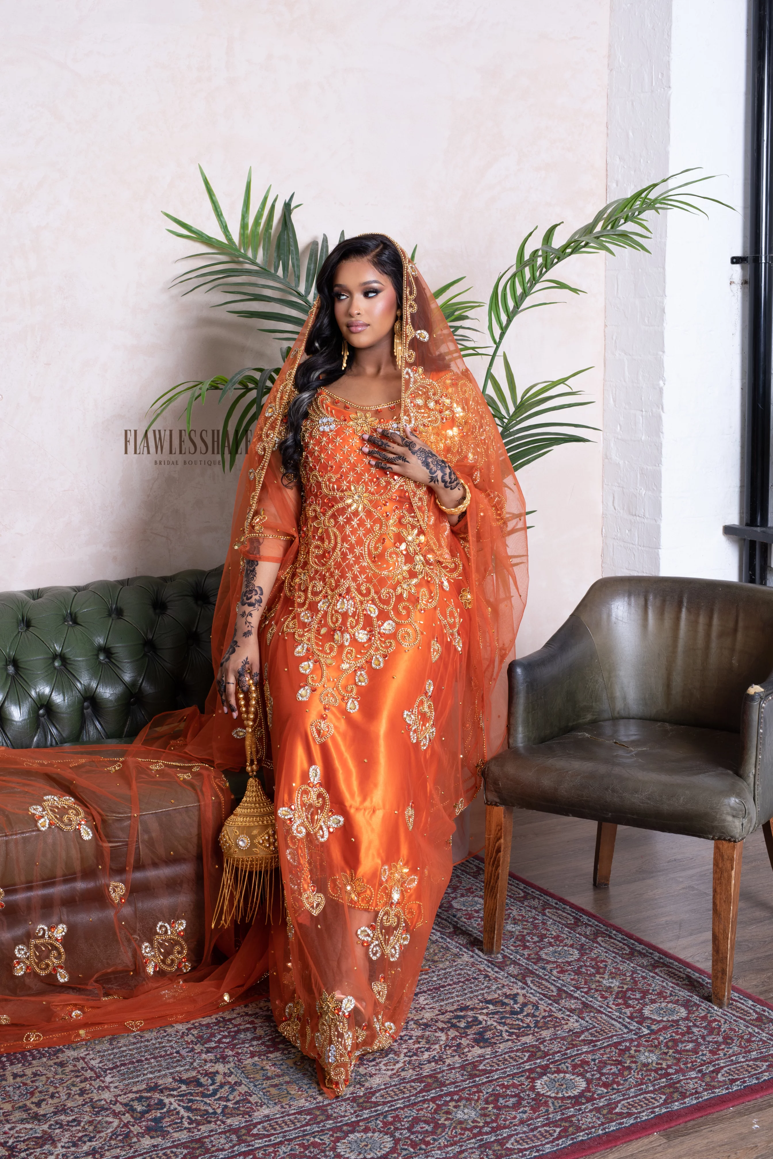 Jamilah Collection in Burnt Orange